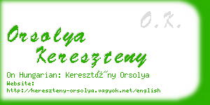 orsolya kereszteny business card